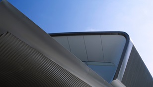 Nunawading Toyota's bullnose roofline and gutters made from COLORBOND steel.